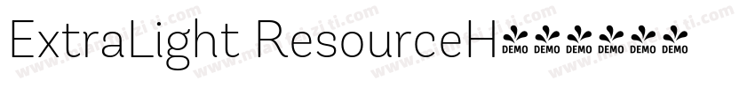 ExtraLight ResourceH字体转换